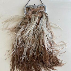 Rare vintage Valentino goose feather clutch